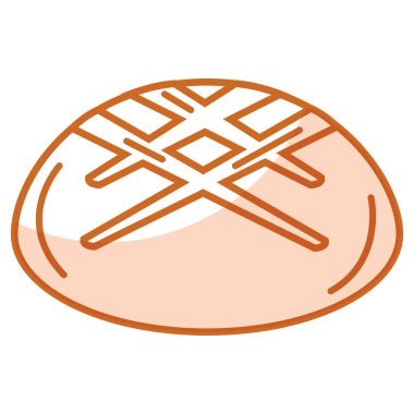 lezzetli ekmek izole simgesi