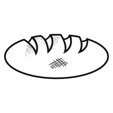 lezzetli ekmek izole simgesi