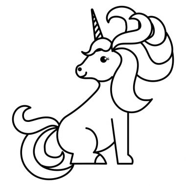 Tek boynuzlu at hayvan boynuz