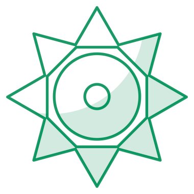 Güneş siluet izole simgesi