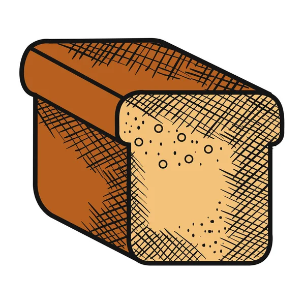 맛 있는 토스트 빵 고립 된 아이콘 — 스톡 벡터