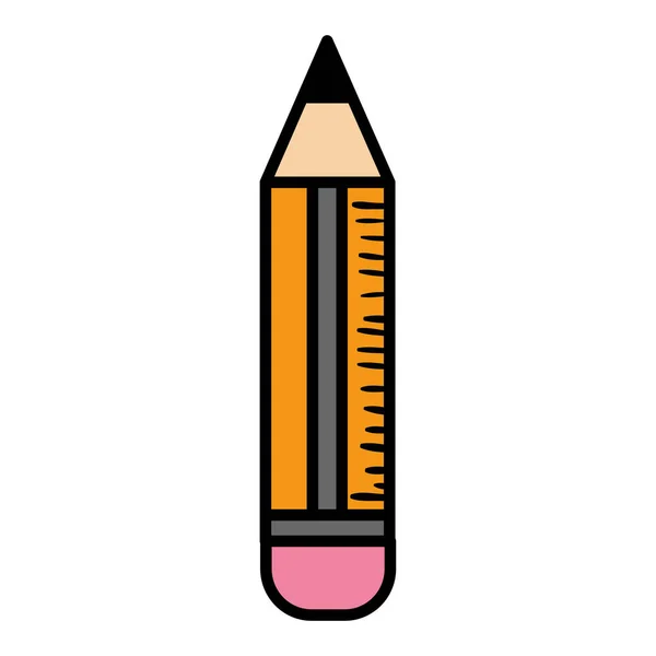 Lápiz escuela aislado icono — Vector de stock