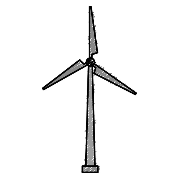 Windmolen energie alternatieve pictogram — Stockvector