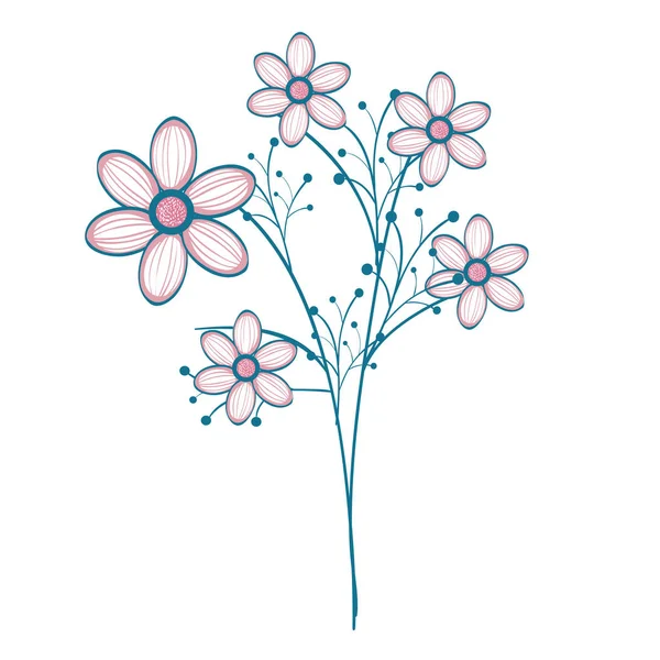 Naturals blommor tatueringar — Stock vektor