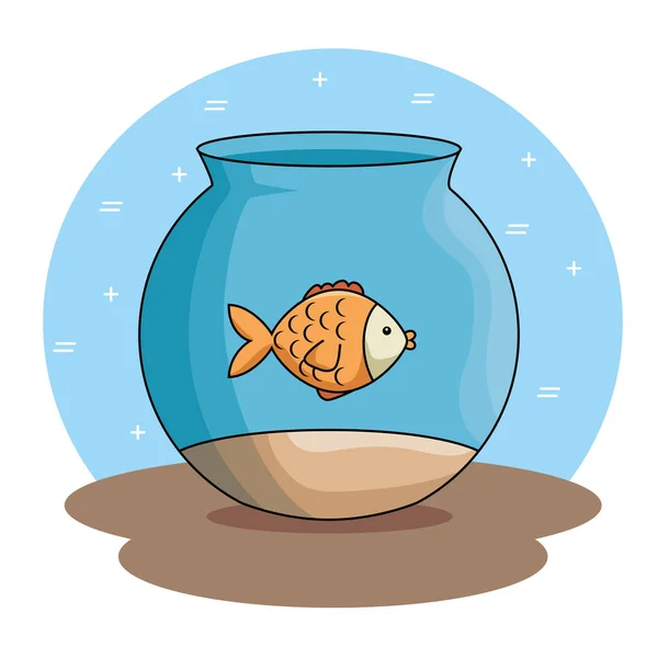 Huisdier vis in het aquarium — Stockvector