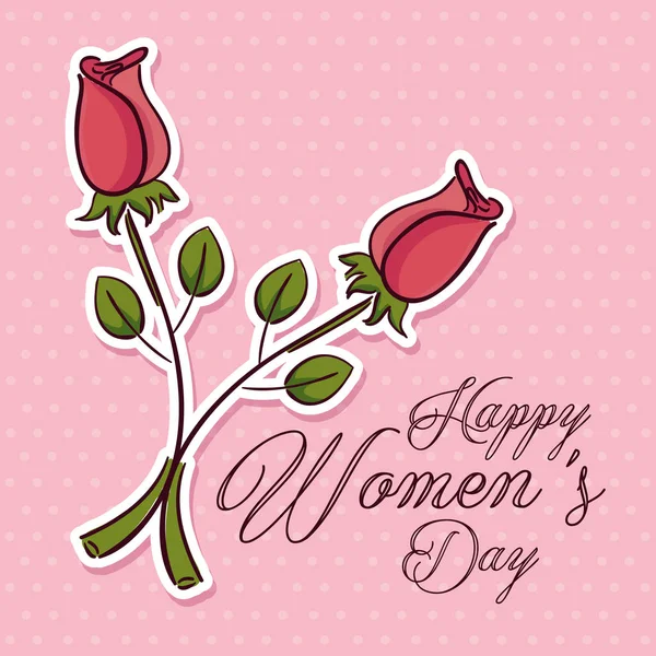 Happy womens day celebration postcard — Stock Vector