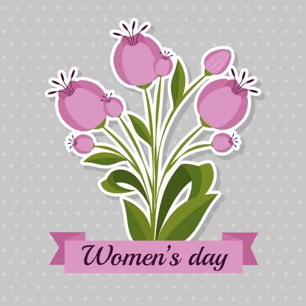 Happy womens day celebration postcard — Stock Vector