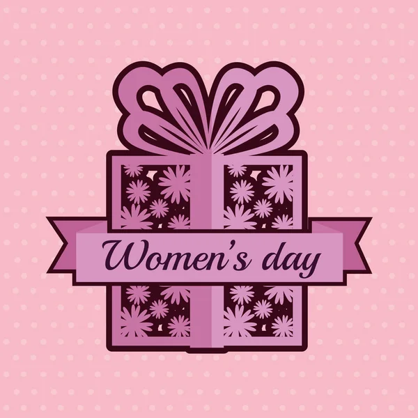 Happy womens day celebration postcard — Stock Vector