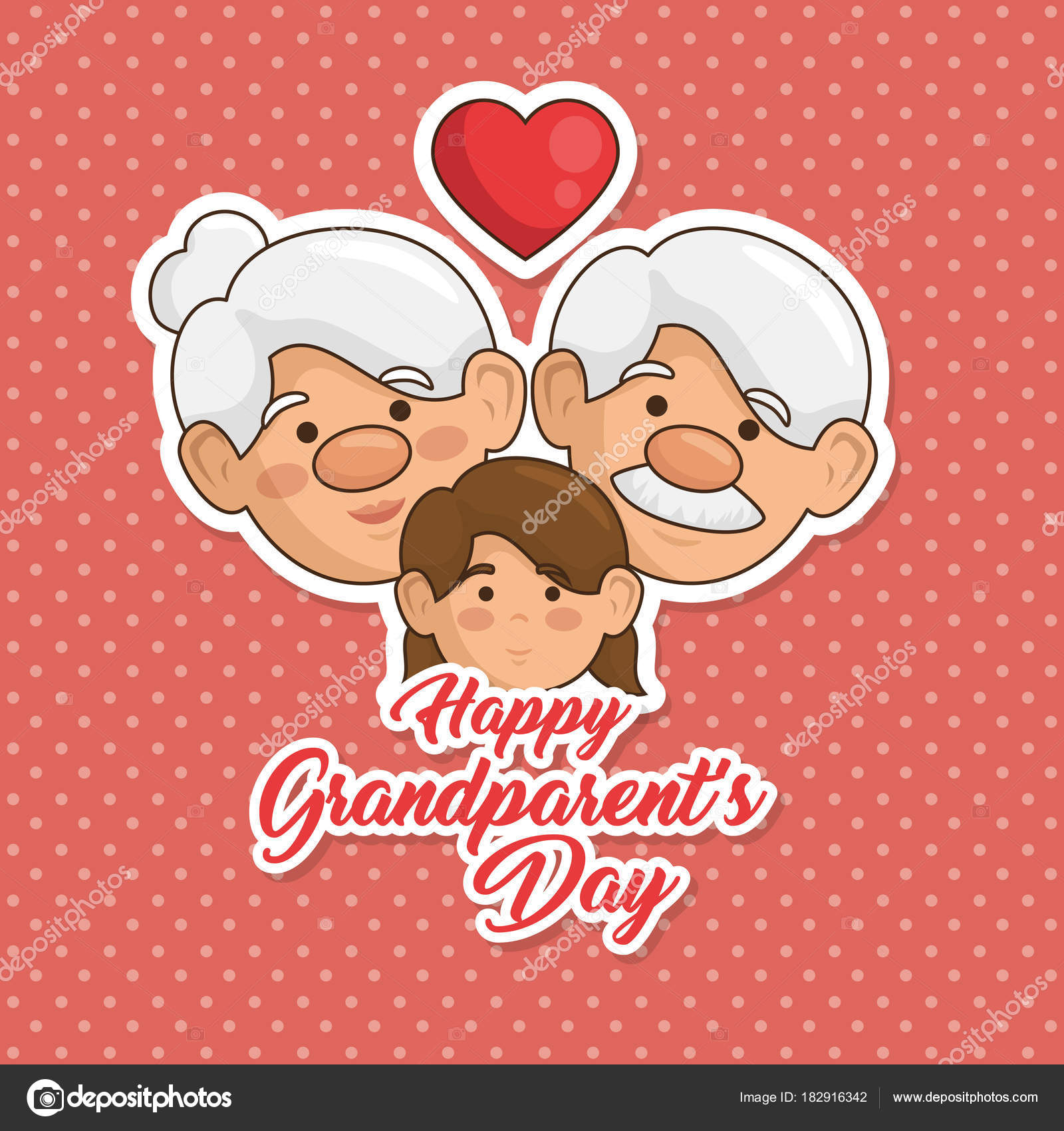 Feliz cartão do dia dos avós imagem vetorial de © yupiramos #182916342