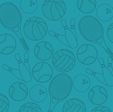 spor ekipmanları düz simgeler