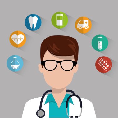profesyonel doktor avatar karakter