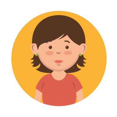 Kısa saçlı kız simgesi