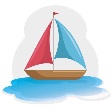 Renkli yelkenli simgesi.