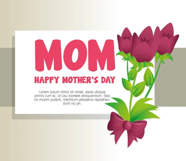 Happy mothers day card — Stock Vector