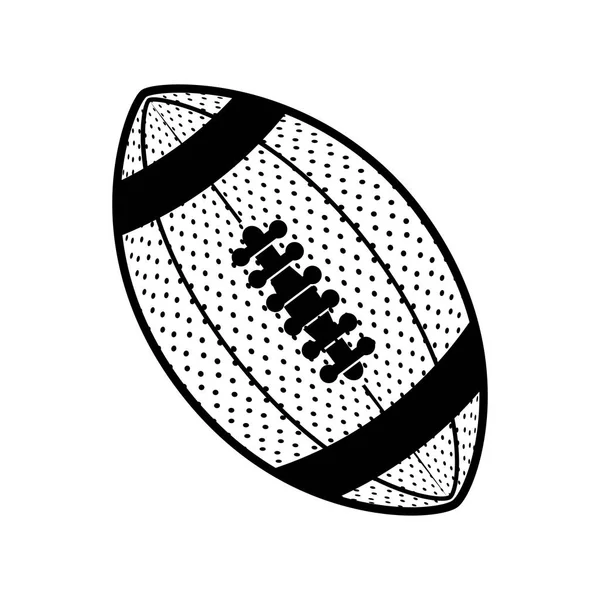 Football americano sport ball isolato icona — Vettoriale Stock