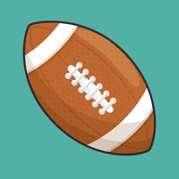 American football sport ball isolated icon — Stock Vector