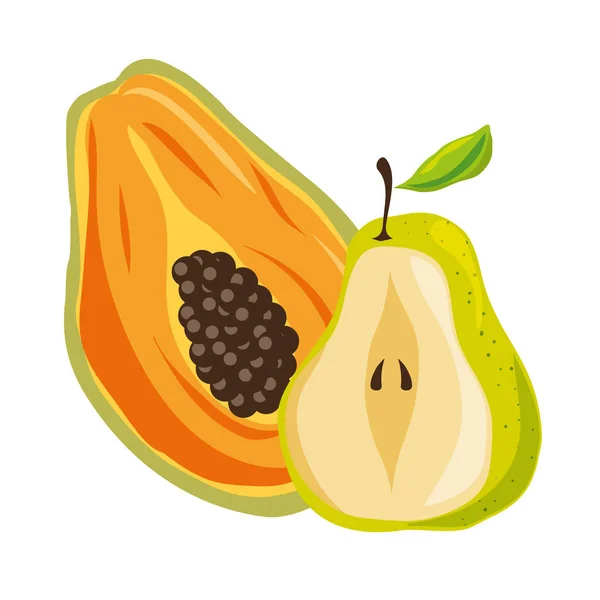 Vers en gezond fruit — Stockvector