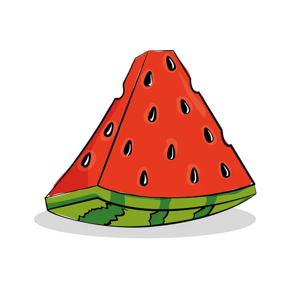 Sandía fruta fresca y saludable — Vector de stock