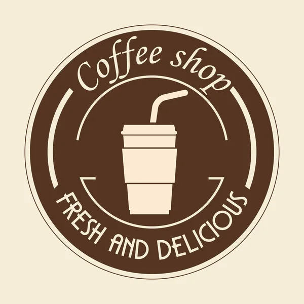 Coffee shop sign — Stock Vector