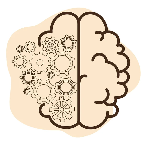 Human brain design — Stock Vector