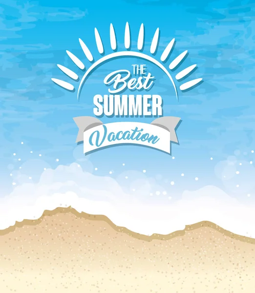 Summer beach icon — Stock Vector