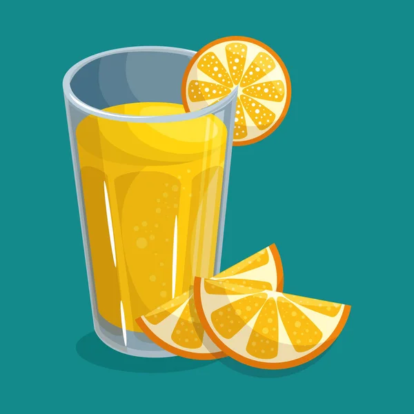 橙汁冰柱 — 图库矢量图片