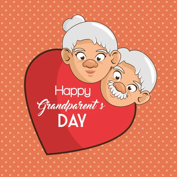 Happy Grandparent day card — Stock Vector