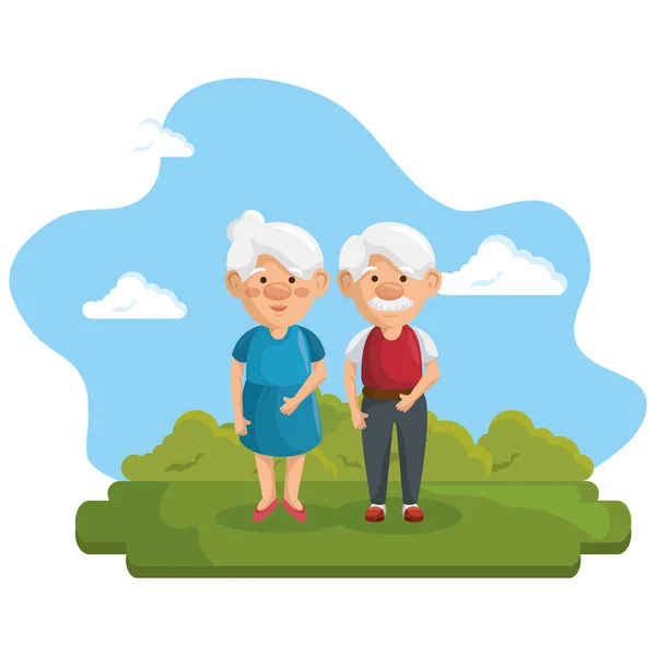 Happy grandparents icon — Stock Vector