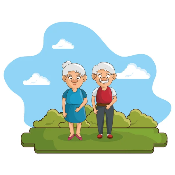 Glückliche Großeltern — Stockvektor