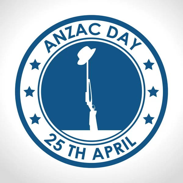 Anzac dia 25 de abril logotipo — Vetor de Stock