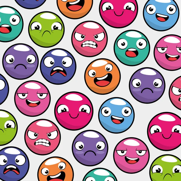 Emoji φατσούλα χωρίς ραφή πρότυπο υπόβαθρο — Διανυσματικό Αρχείο