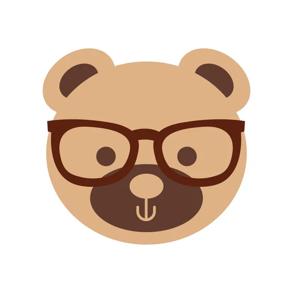 Милый медведь в солнцезащитных очках — стоковый вектор