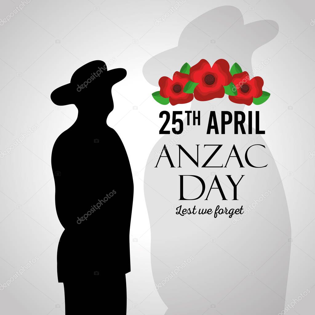 anzac day lest we forget silhouette military remembrance celebration