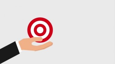 Bullseye veya hedef ve simgeler vurmak ok