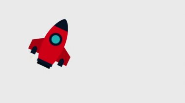 kaldırma ve simgeler uçan roket