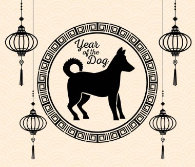 2018 Çin yeni yılı yıl köpek tasarım