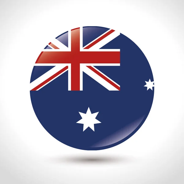 Zászló Australia with Union Jack and stars — Stock Vector