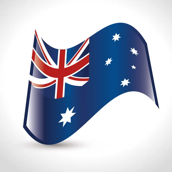 La bandiera di Australia con Union Jack e stelle — Vettoriale Stock