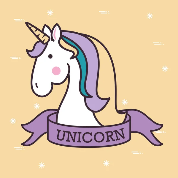 Unicorn seni pop yang lucu - Stok Vektor