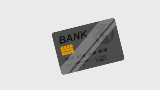 Credit or debit card icons — Stock Video