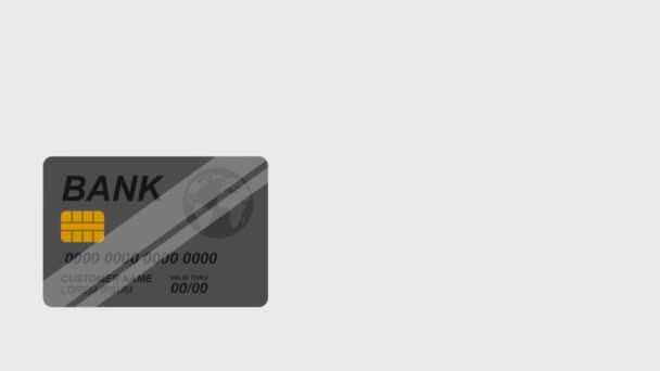 Credit or debit card icons — Stock Video