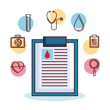 Kan bağışı Icons set