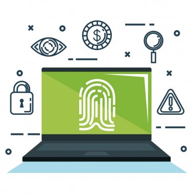 Hırsızlık kimlik Icons set