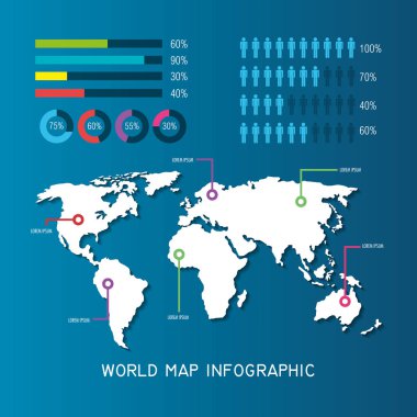 Dünya gezegeni Infographic simgeler