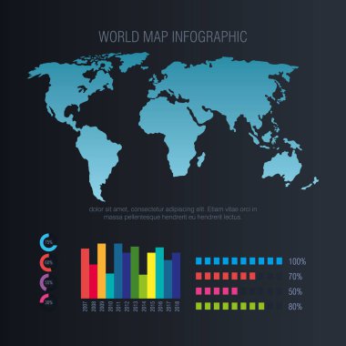 Dünya gezegeni Infographic simgeler