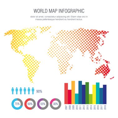 Dünya gezegeni Infographic simgeler