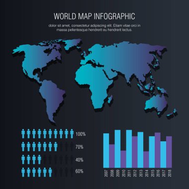 Dünya gezegeni Infographic simgeler