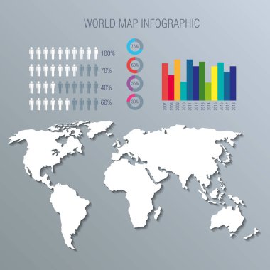 Dünya gezegeni Infographic simgeler
