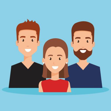 grup insan karakterleri avatarlar