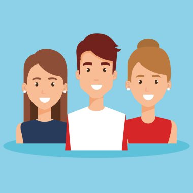 grup insan karakterleri avatarlar